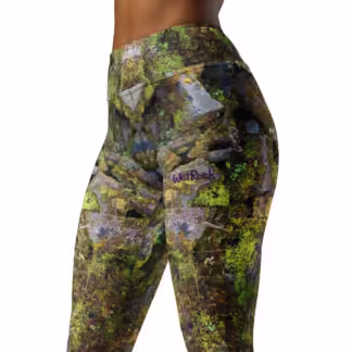 3D Mossy Rubble WetRock Yoga Leggings Crazy Mirror-Image Design