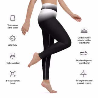 Wide Waisted "Black Santa" Yoga Leggings XS-XL Stretchy 18% spandex Tights