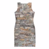 Hard Rock Mirror-Image Bodycon dress, Stretchy Comfortable “Stony Wall” design - Image 3