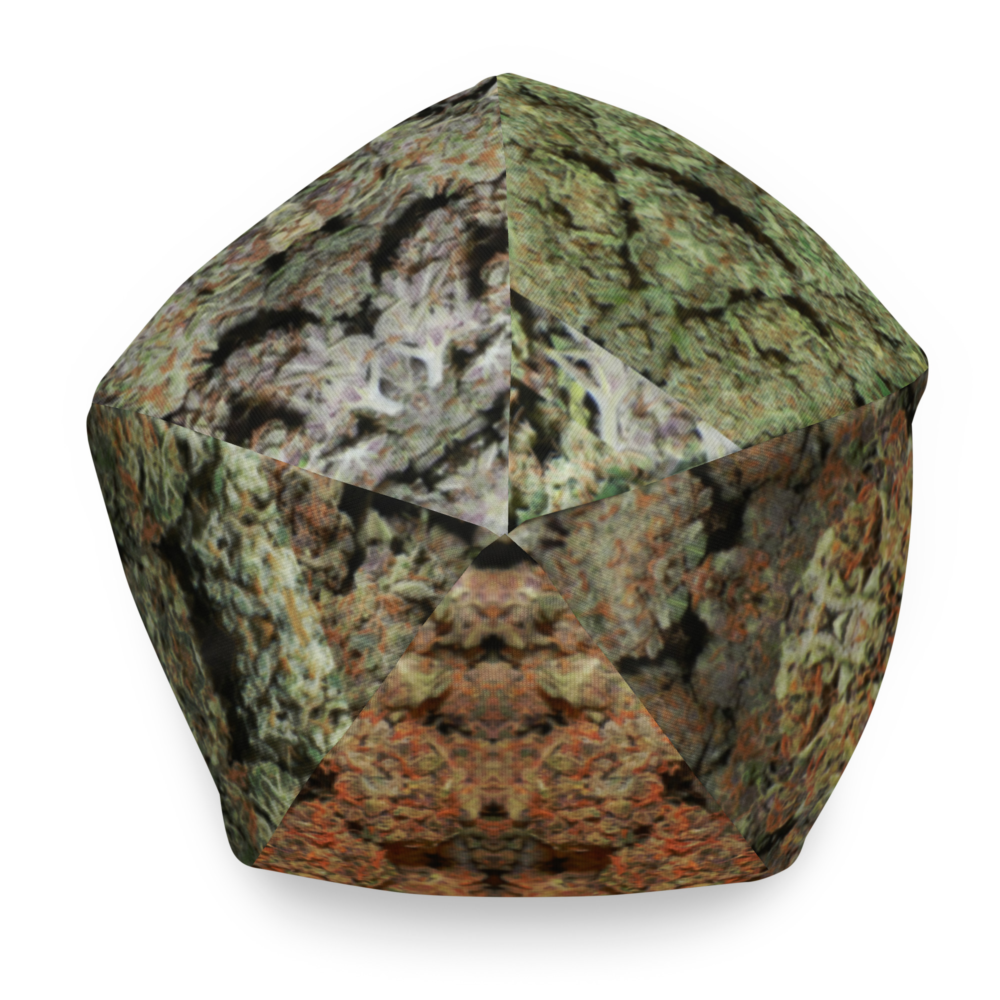 5-panel NW Nugz “Green Buds” Beanie, fuzzy hat, cap, cozy head cover