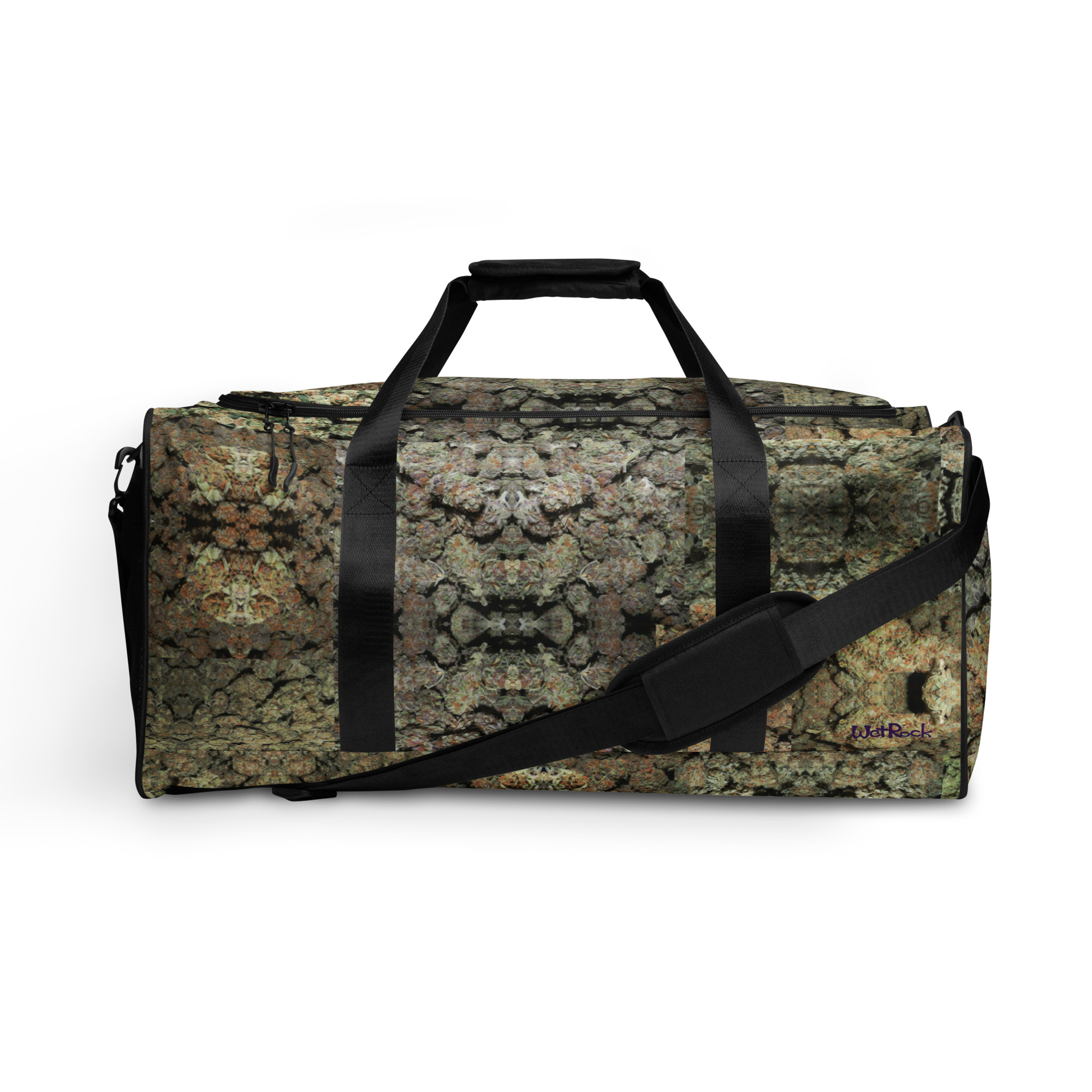 NW Nugz “Green Buds” and “Bud Face” Duffle bag. Photo-Mosaic Dried Flower Art - Image 6