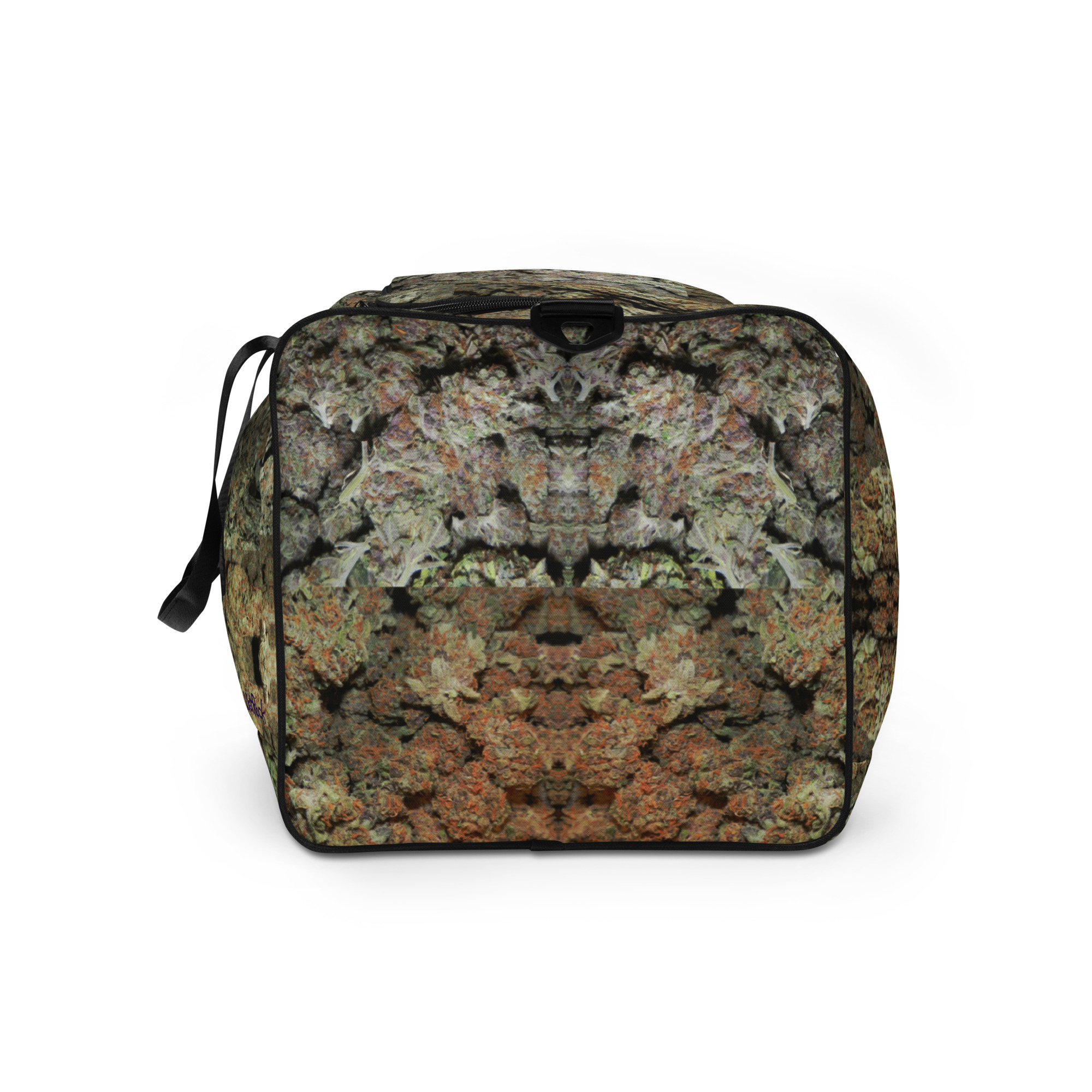NW Nugz “Green Buds” and “Bud Face” Duffle bag. Photo-Mosaic Dried Flower Art - Image 3