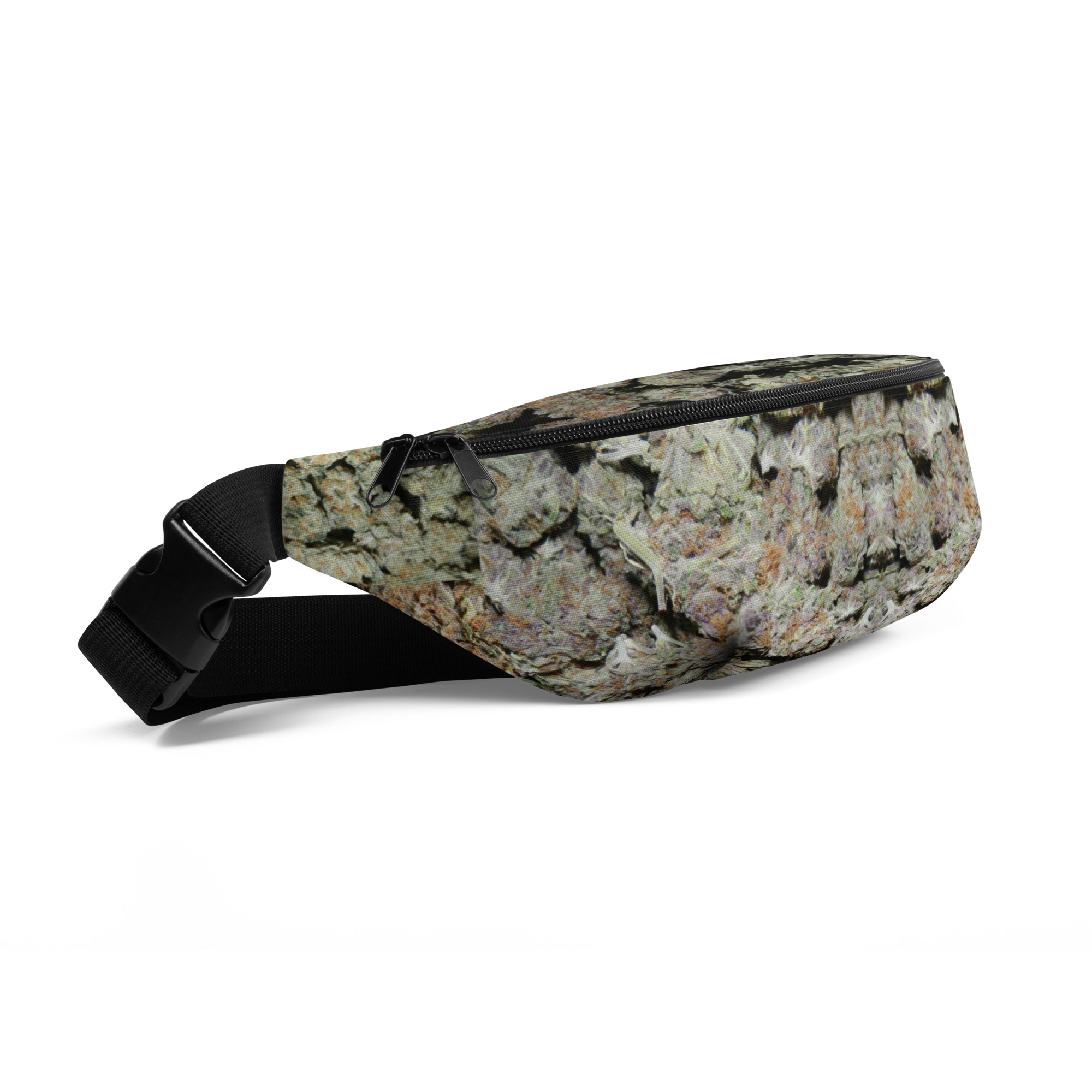 NW Nugz "Purple Buds" Fanny Pack. Mirror-Image Photo-Mosaic Marijuana-Flower Art - Image 3