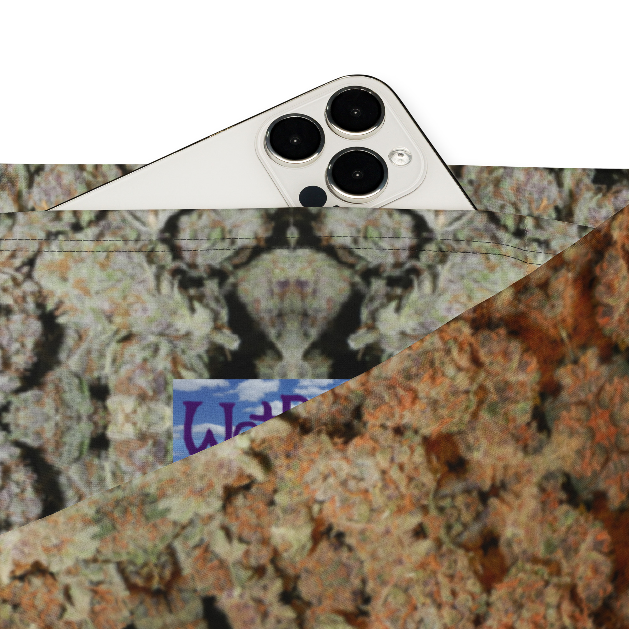 NW Nugz “Green Buds” Flare Leggings 2XS - 6XL. Photo-Mosaic Dried Flower Art on Stretchy Pants - Image 4