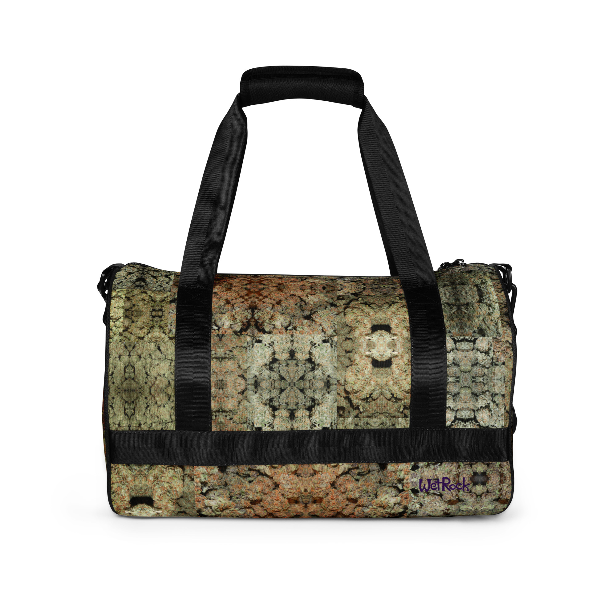 NW Nugz “Green Buds” Gym Bag. Photo-Mosaic Marijuana-Flower Art - Image 3
