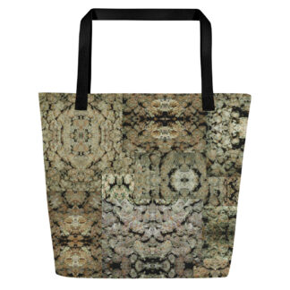 NW Nugz “Green Buds” Large Tote Bag. Photo-Mosaic Dried Flower Art