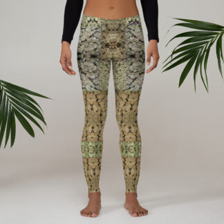 NW Nugz “Green Buds” Mirror Image Leggings. “420” Dried-Flower Art