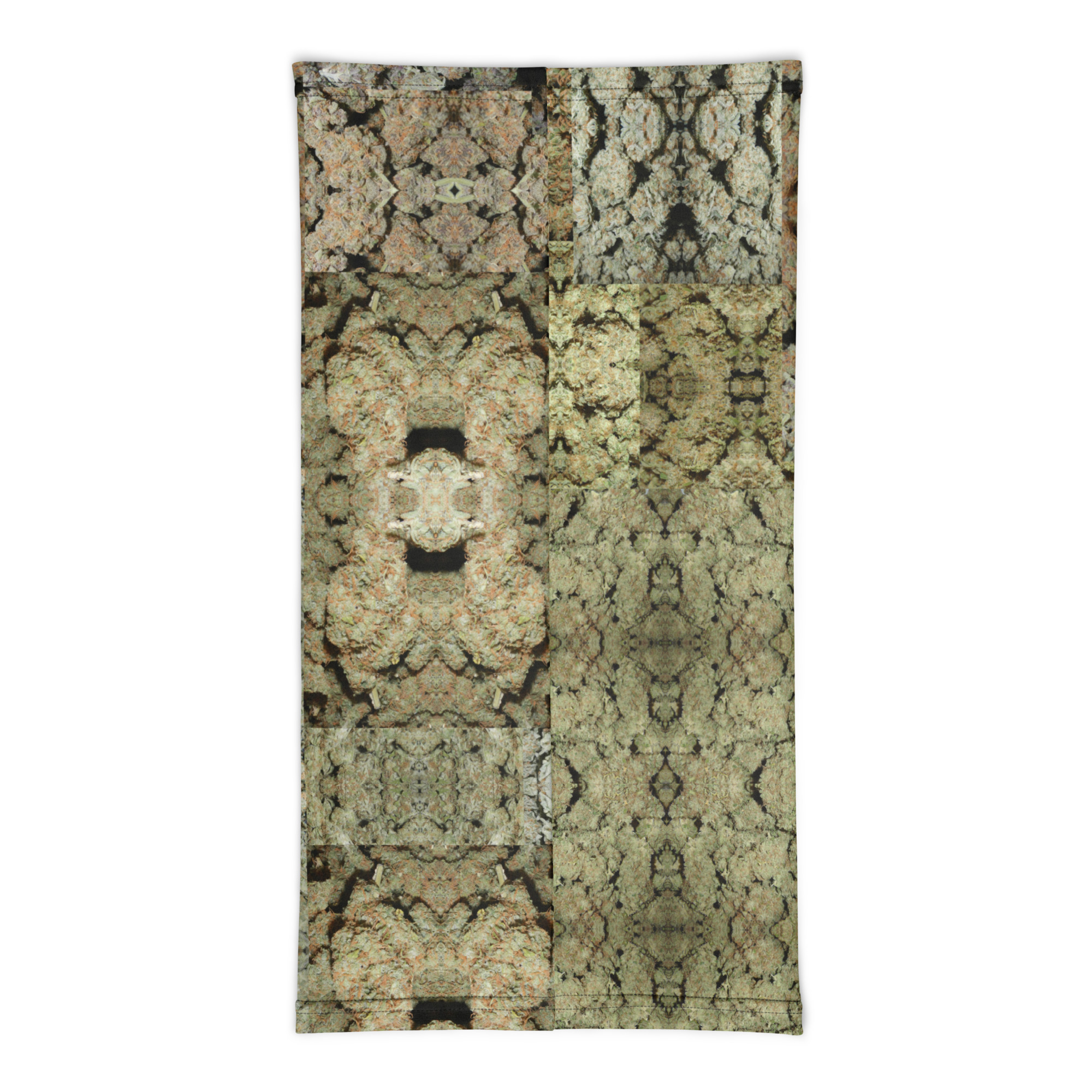 Orange Face NW Nugz “Green Buds” art Mask, Head Band, Neck Gaiter, Face Shield - Image 5