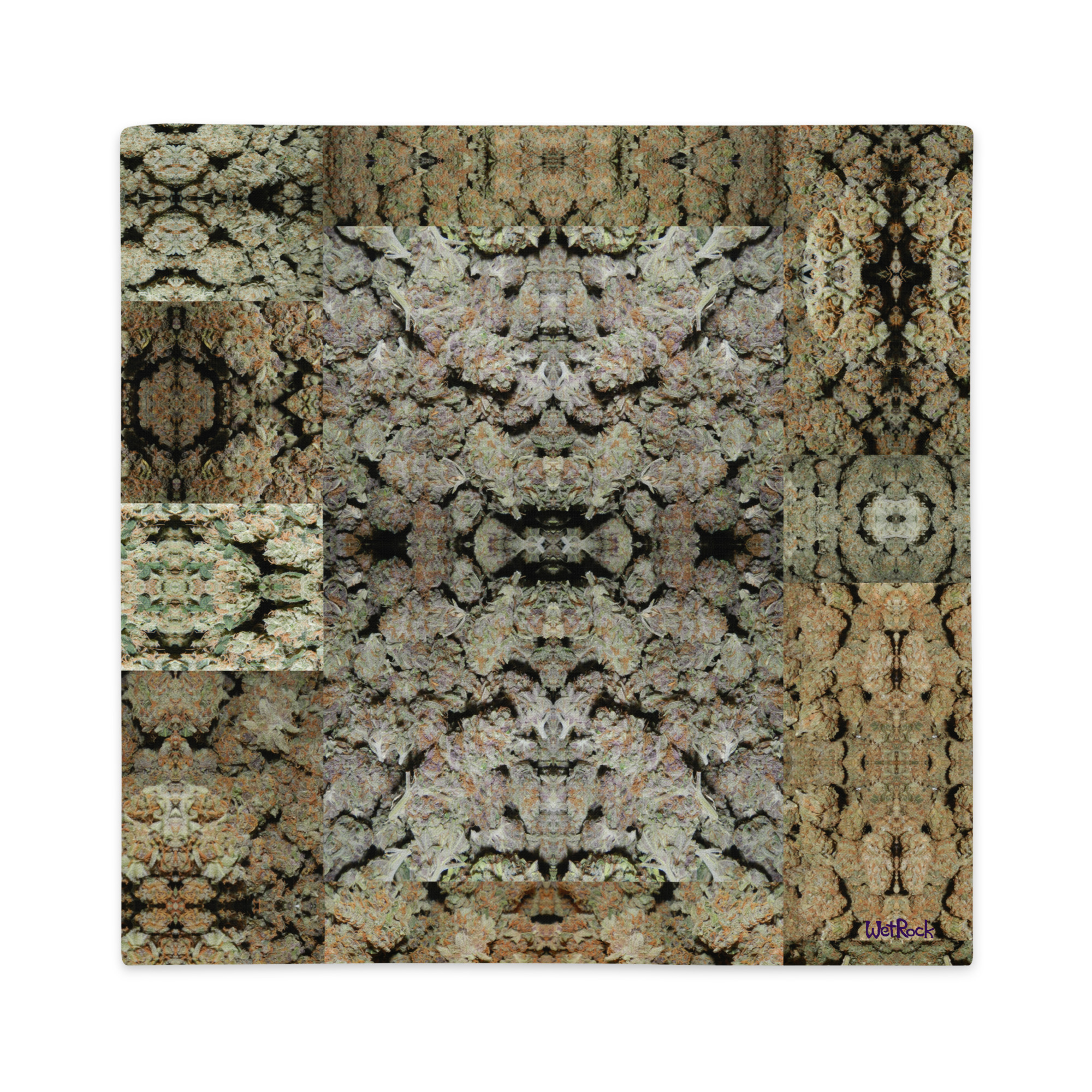 NW Nugz “Green Buds” and “Bud Face” designs on Premium Pillow Cases. 3 size options, covered in Dried-Flower Art - Image 6