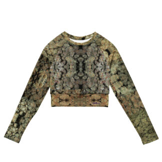 NW Nugz long-Sleeve Crop Top 2XS-6XL. 3D Marijuana-Flower-Art