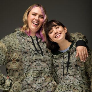 NW Nugz “Green Buds” Photo-Mosaic Unisex Hoodie w Pocket. Dried Flower Art