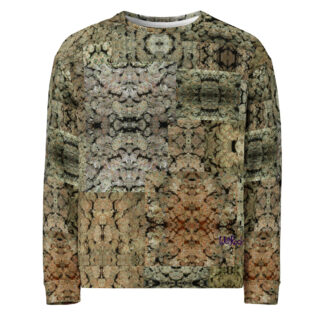 NW Nugz “Green Buds” and "Bud Face" Unisex Sweatshirt. Photo-Mosaic Dry-Flower Art