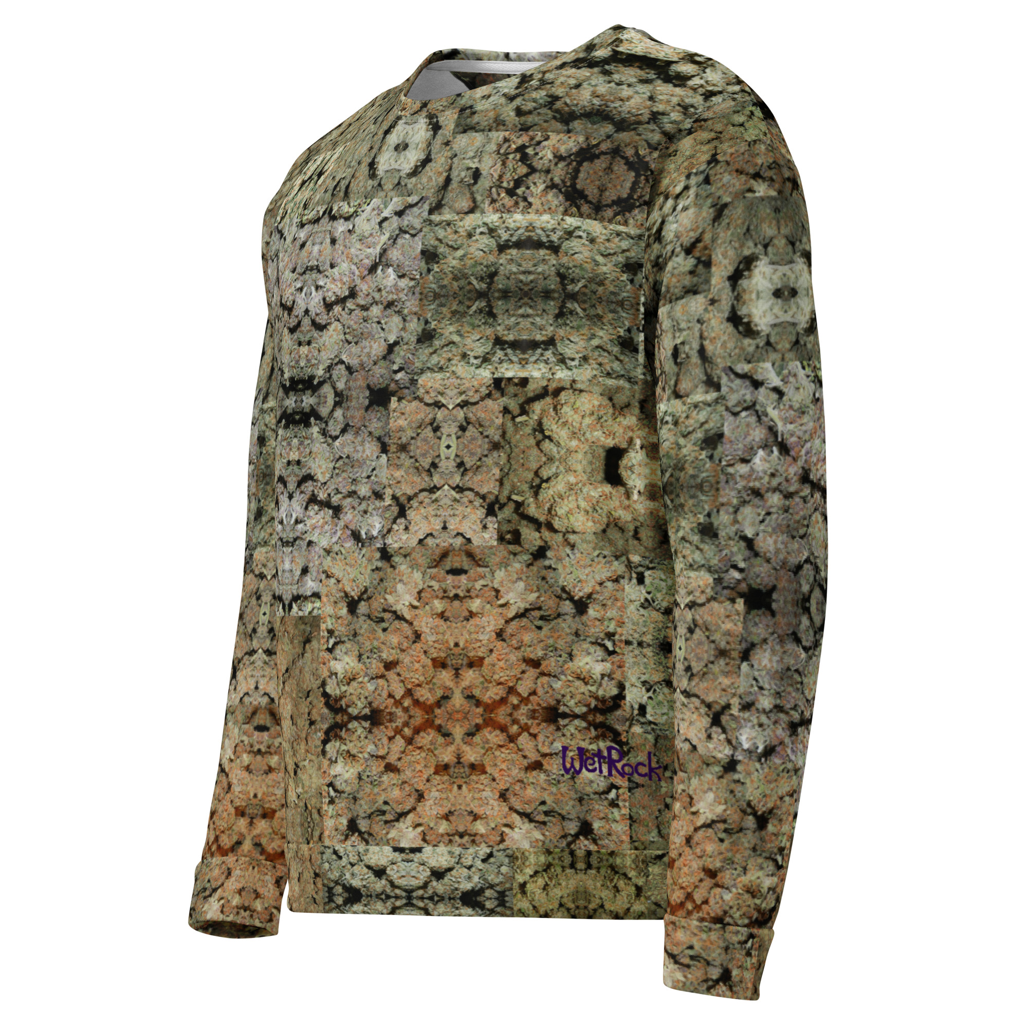 NW Nugz “Green Buds” and "Bud Face" Unisex Sweatshirt. Photo-Mosaic Dry-Flower Art - Image 6