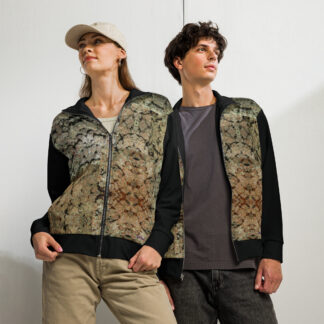 NW Nugz “Green Buds” Photo-Mosaic Unisex Track Jacket w Black Arms and Details