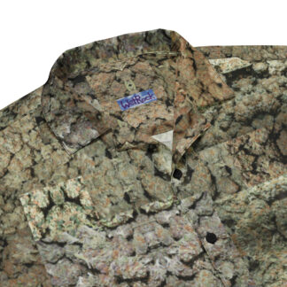 NW Nugz “Green Buds” Photo-Mosaics Unisex button shirt. Dried Flower Art