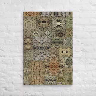 NW Nugz "Green Buds" Photo-Mosaics on 36", 48" and 60" Tall Canvas. Dried Flower Wall Art