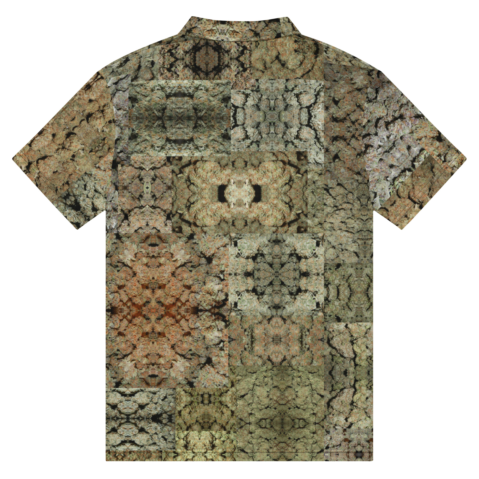 Men’s slim fit NW Nugz "Green Buds" Photo Mosaic Polo