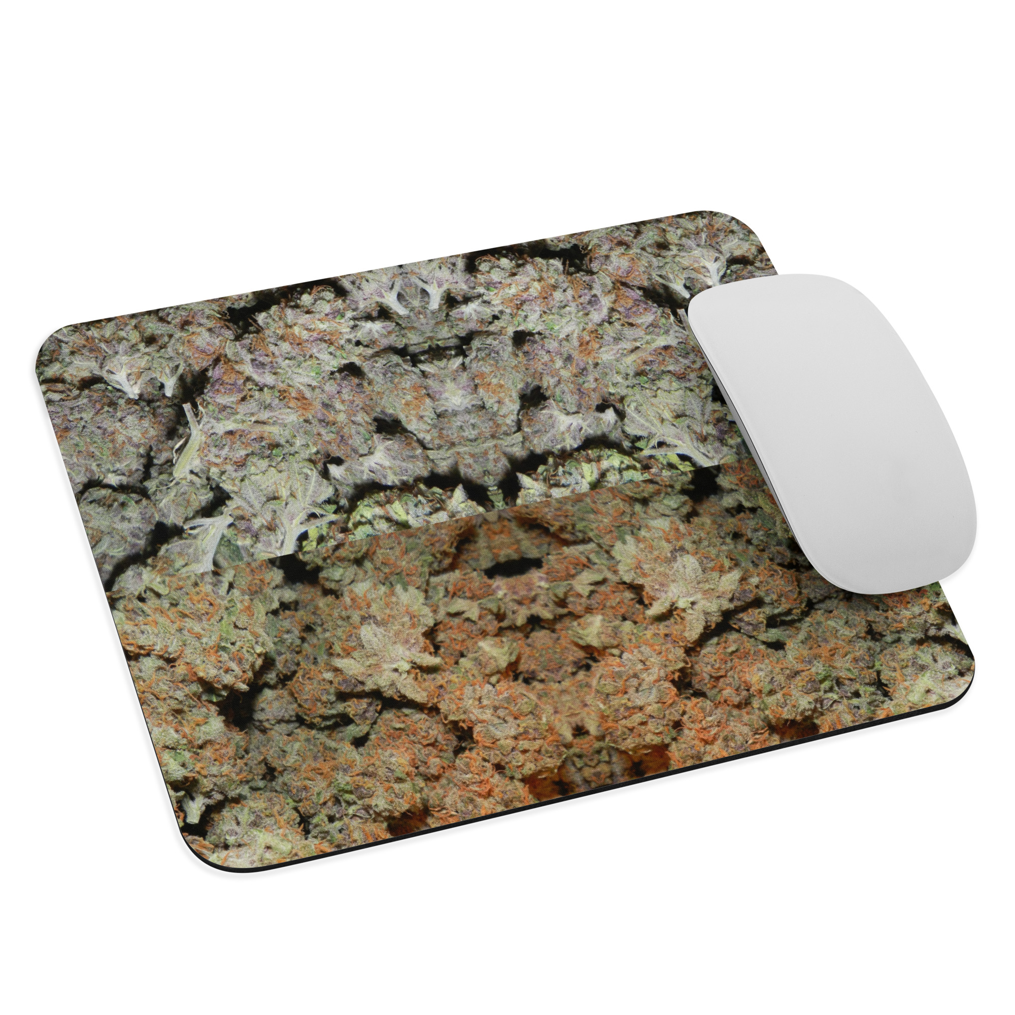 NW Nugz “Bud Face” Mouse pad. Photo-Mosaic Dry-Flower Art - Image 3