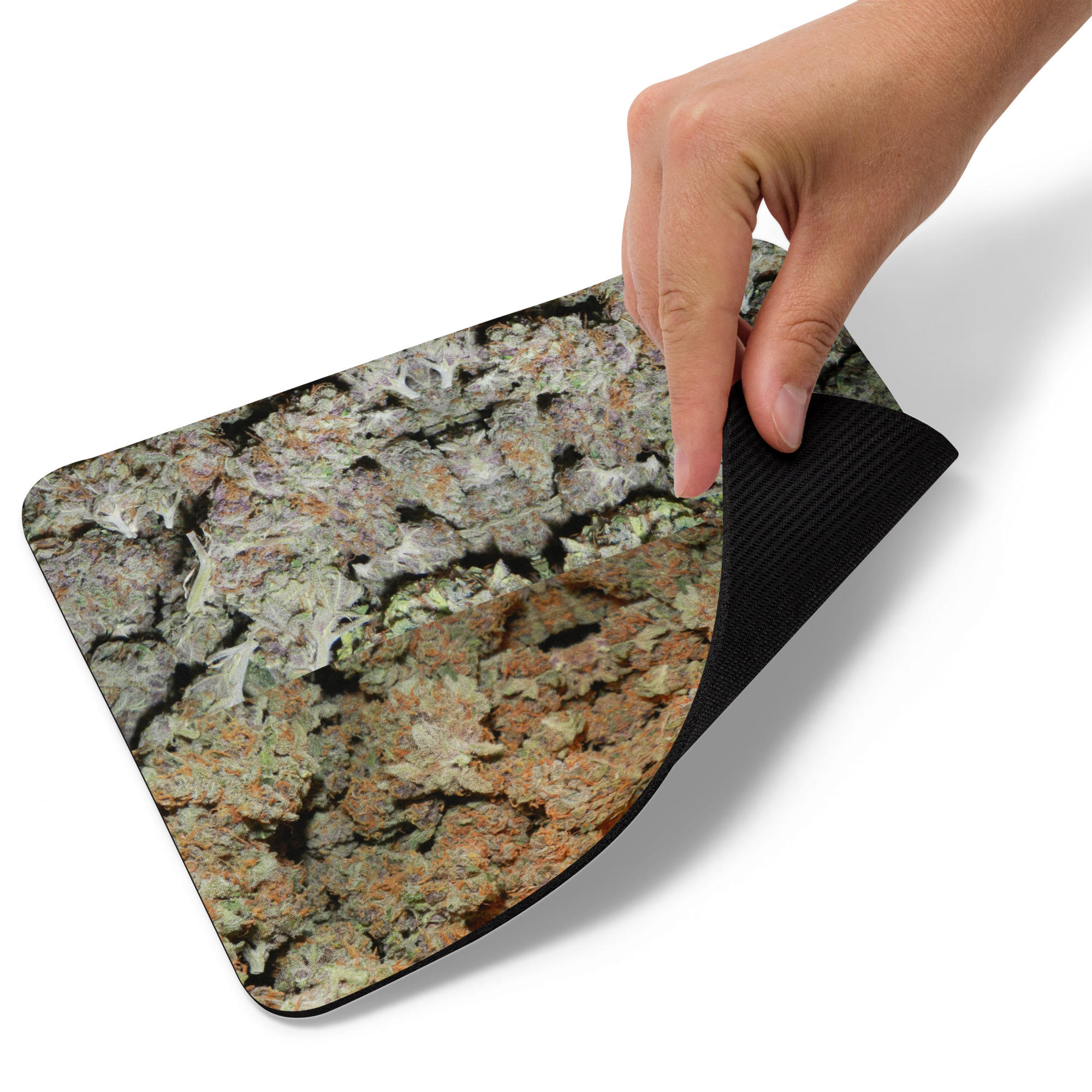 NW Nugz “Bud Face” Mouse pad. Photo-Mosaic Dry-Flower Art - Image 2