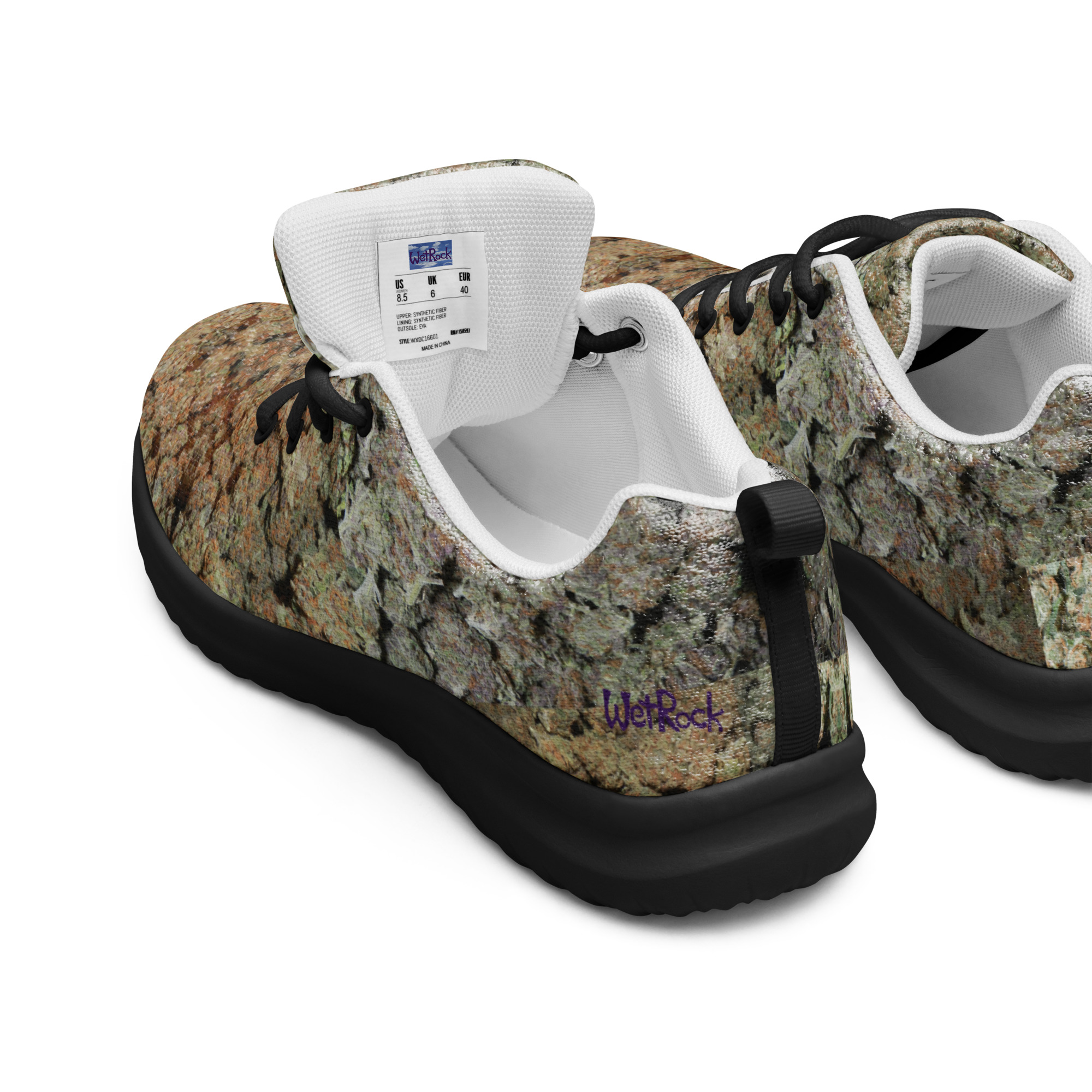 NW Nugz “Green Buds” design #1W Photo-Mosaic Women’s athletic shoes - Image 4