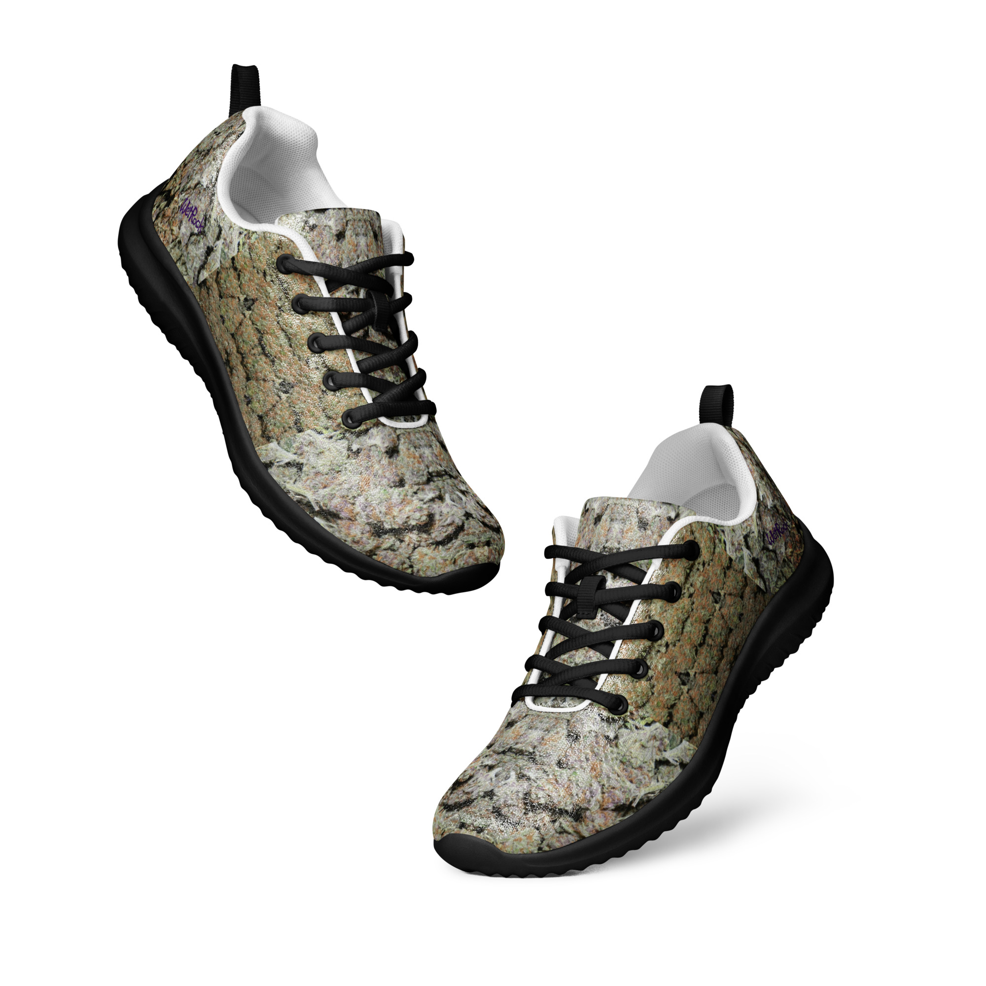 NW Nugz “Green Buds” Design "2W" Photo-Mosaic Women’s athletic shoes - Image 3