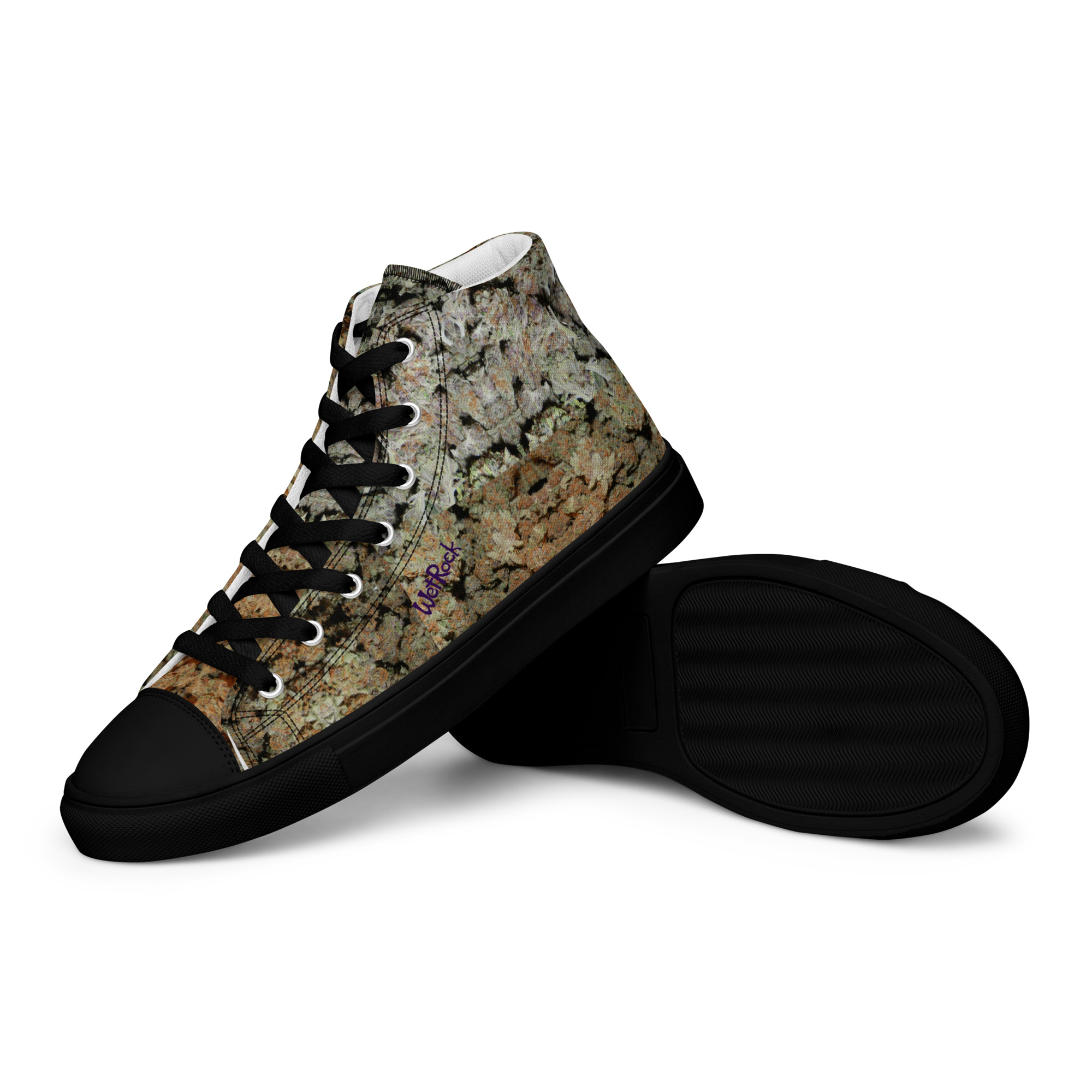 NW Nugz “Bud Face” Design Women’s high top canvas shoes Photo-Mosaic Dry-Flower Art - Image 7
