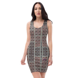 Red-Stone Armored Bodycon dress