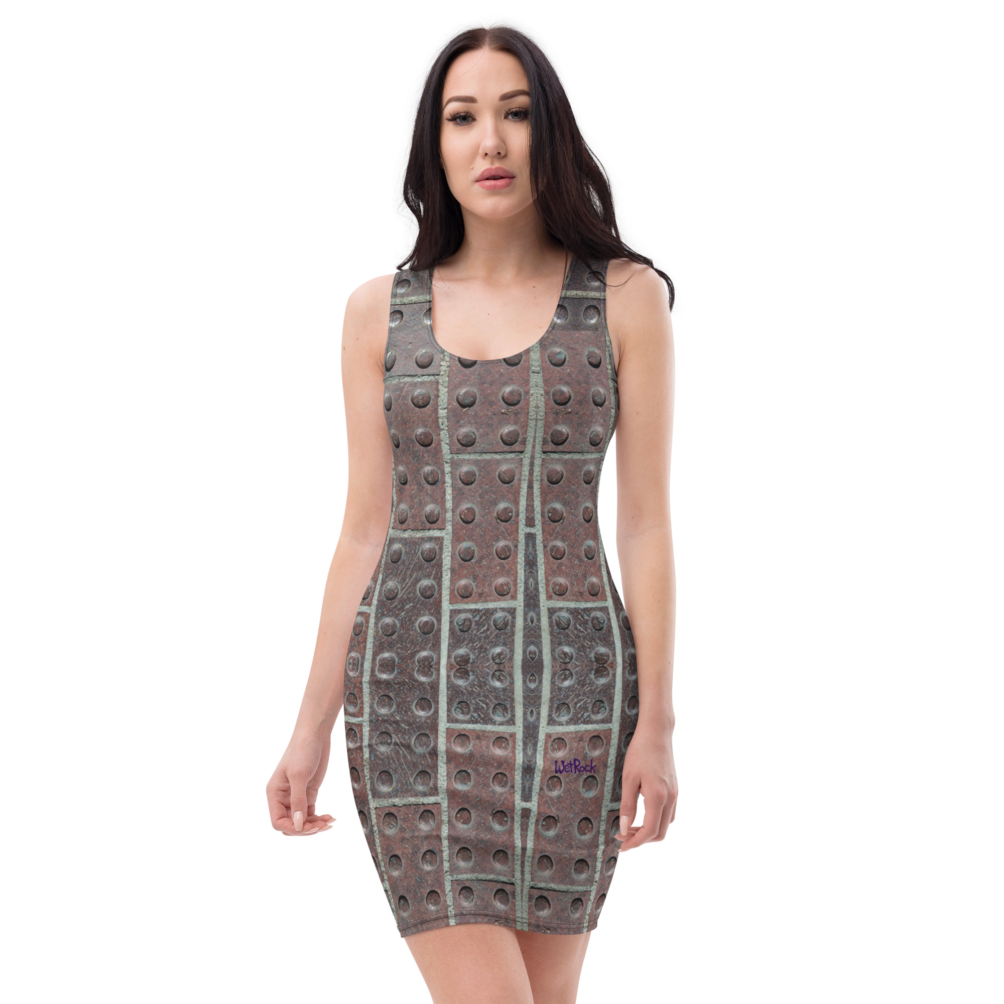 Red-Stone Armored Bodycon dress