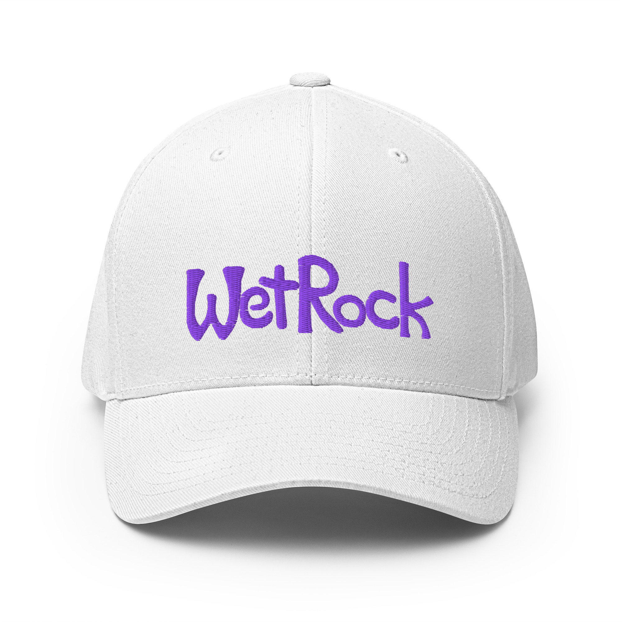 Embroidered Twill Cap. Purple “WetRock” Logo. Structured (stiff front to hold it’s shape) - Image 3